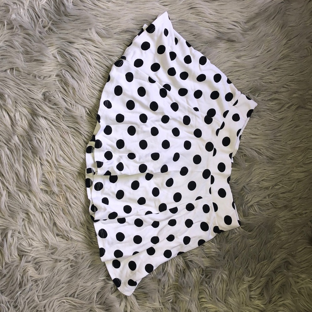 Black and white polka dot skirt